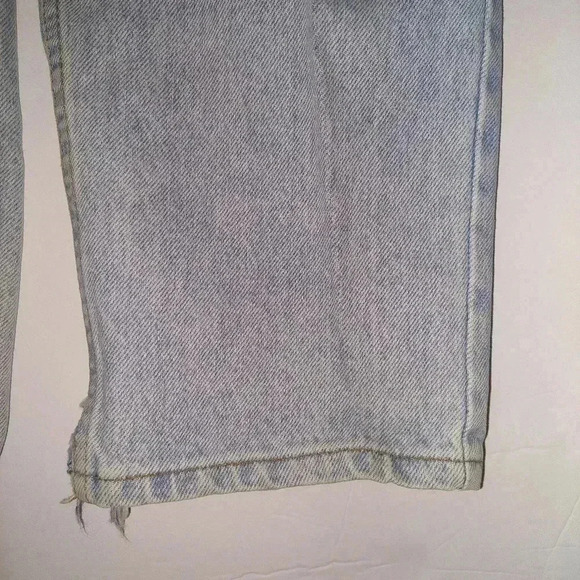 Vtg  80s Levis 505 Denim Jeans Sz 34x36 Light Wash Orange Tab USA 40550-0234 - Picture 6 of 11